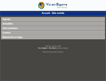 Tablet Screenshot of mairie-vic-bigorre.fr